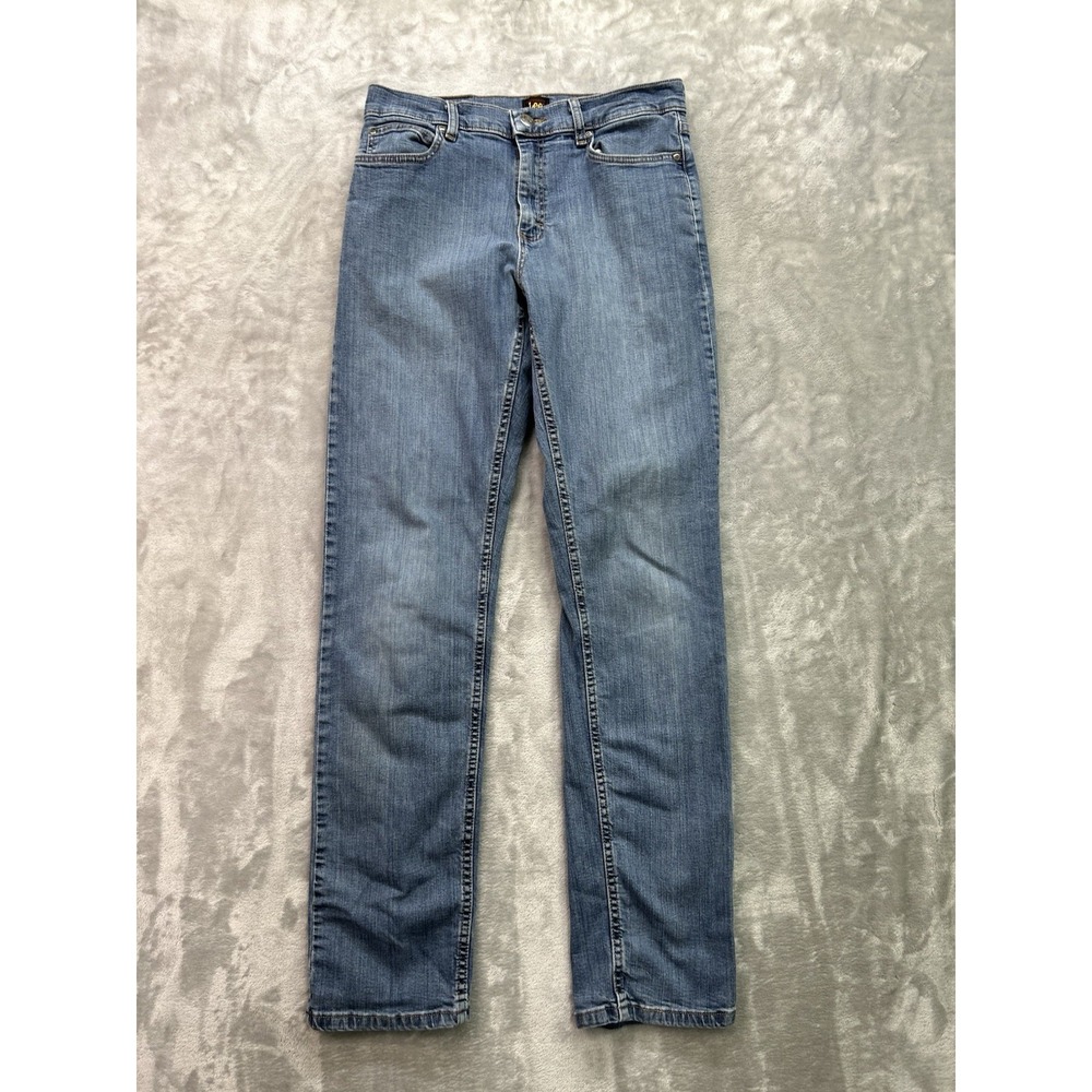Lee Premium Smarter Jeans Men W30 L34 Blue Relaxed Fit Straight Leg Denim Grunge